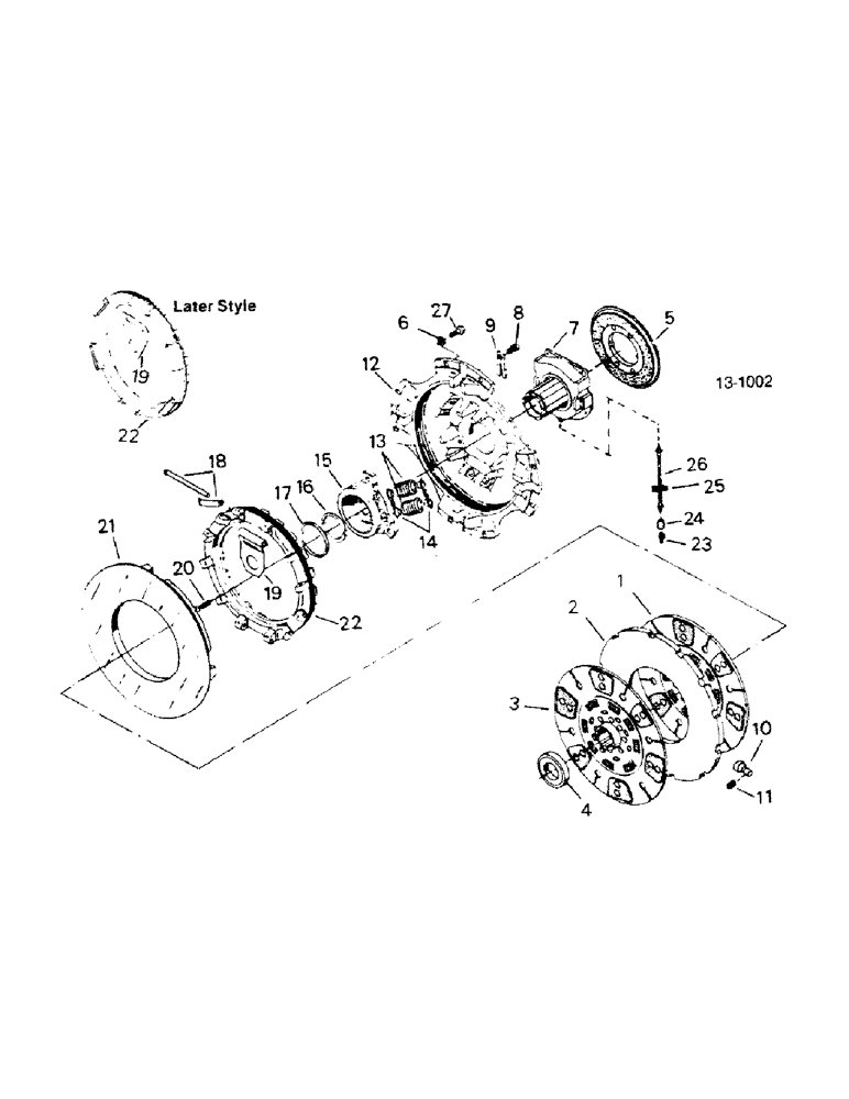 Схема запчастей Case IH STEIGER - (04-08) - 14" CLUTCH ASSEMBLY - SPICER (04) - Drive Train