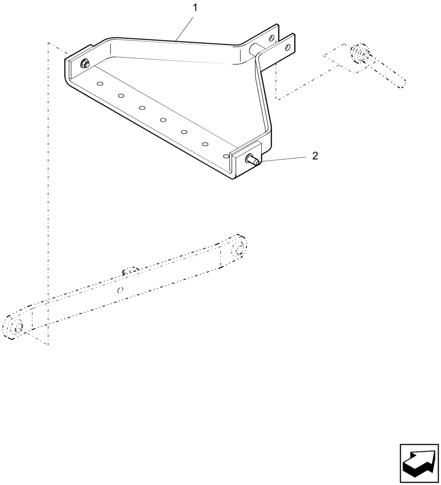 Схема запчастей Case IH FARMALL 50B - (88.037.AA[02]) - DIA KIT, REAR COUNTERWEIGHT BRACKET (88) - ACCESSORIES