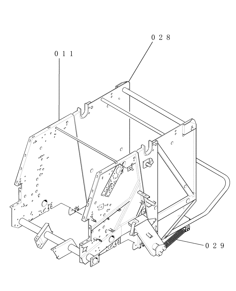 Схема запчастей Case IH RBX461 - (INDEX[4]) - PICTORIAL INDEX, MAIN FRAME, TAILGATE & BALE EJECTOR (011, 028 & 029) (00) - GENERAL & PICTORIAL INDEX