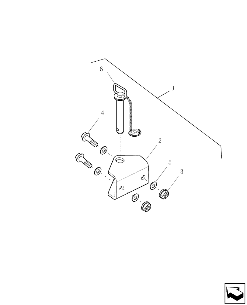 Схема запчастей Case IH FARMALL 50B - (88.037.AA[01]) - DIA KIT, FRONT TOW HOOK (88) - ACCESSORIES