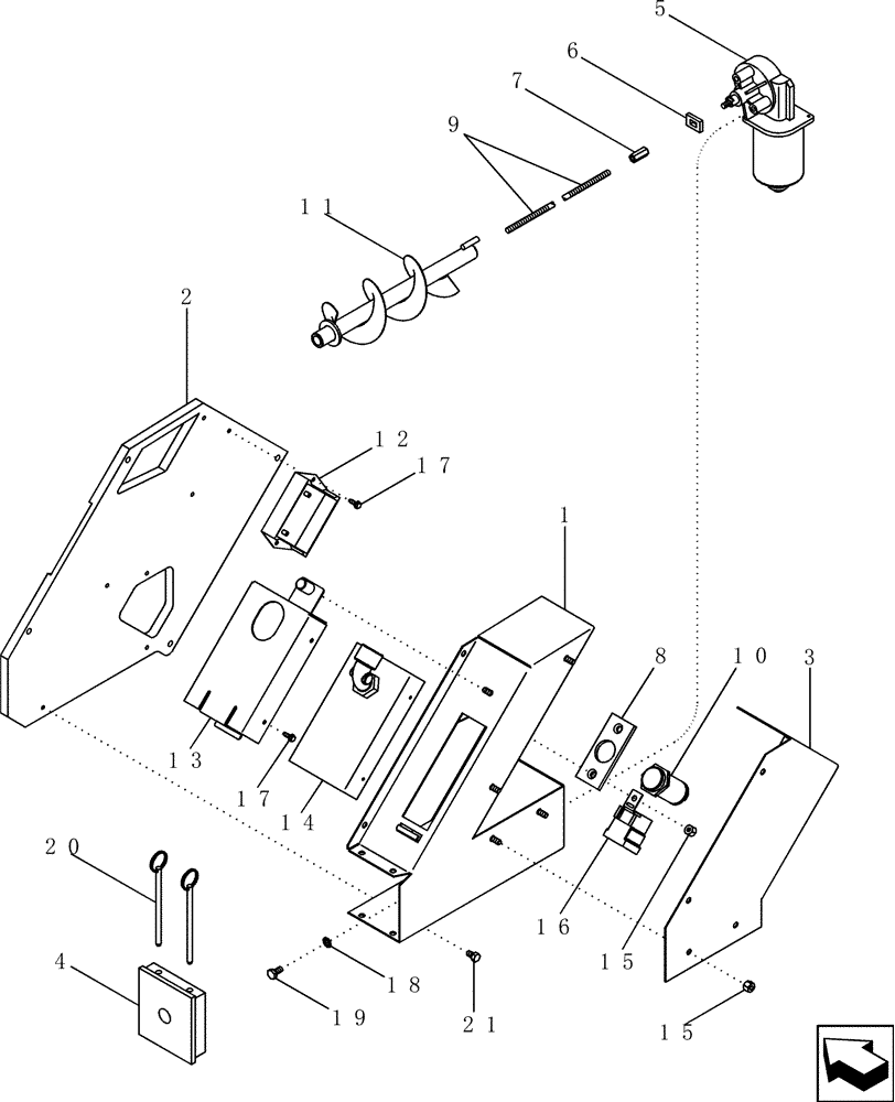 Схема запчастей Case IH 2577 - (80.101.31) - GRAIN ELEVATOR HEAD, INCLINED - AFS MOISTURE SENSOR (80) - CROP STORAGE/UNLOADING