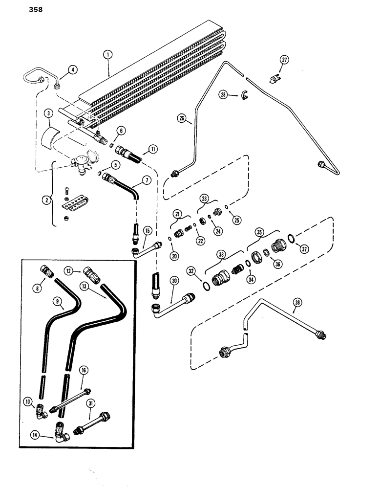 Схема запчастей Case IH 770 - (358) - CAB, PLENUM, W/AIR CONDITIONER, LOWER (09) - CHASSIS/ATTACHMENTS