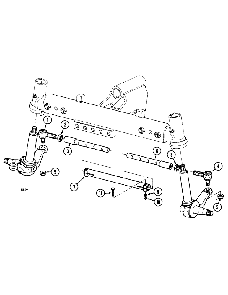 Схема запчастей Case IH 2140 - (5-40) - STEERING TIE ROD AND ARMS - 2WD (05) - STEERING