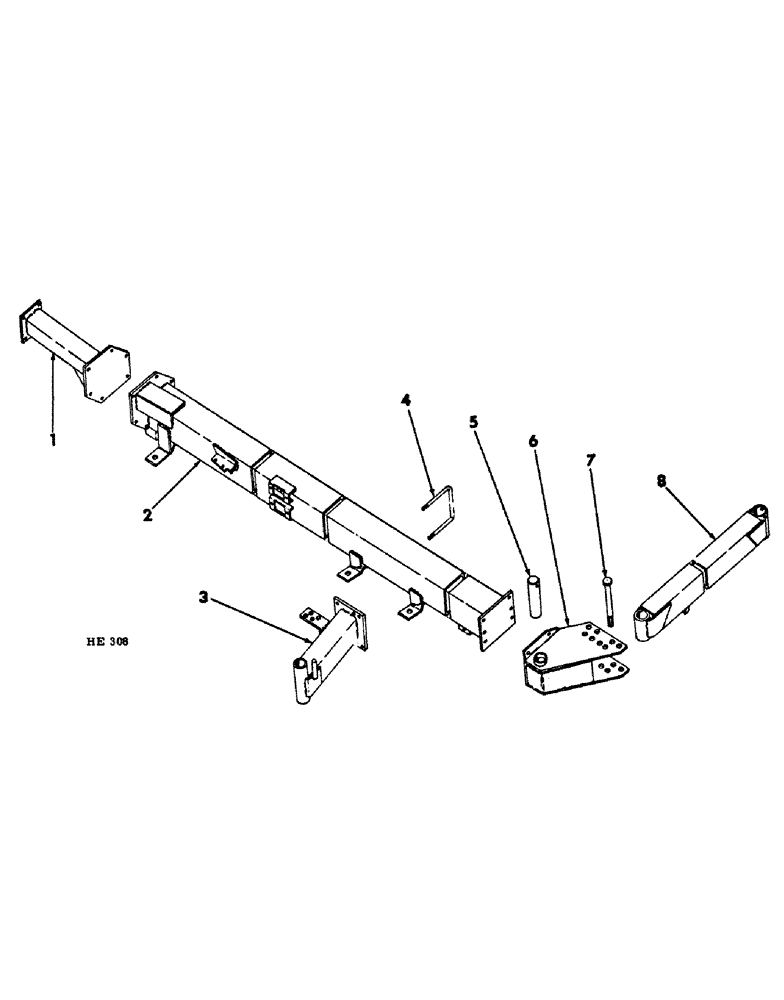 Схема запчастей Case IH 300 - (10-02) - MAIN FRAME AND BRACKETS 