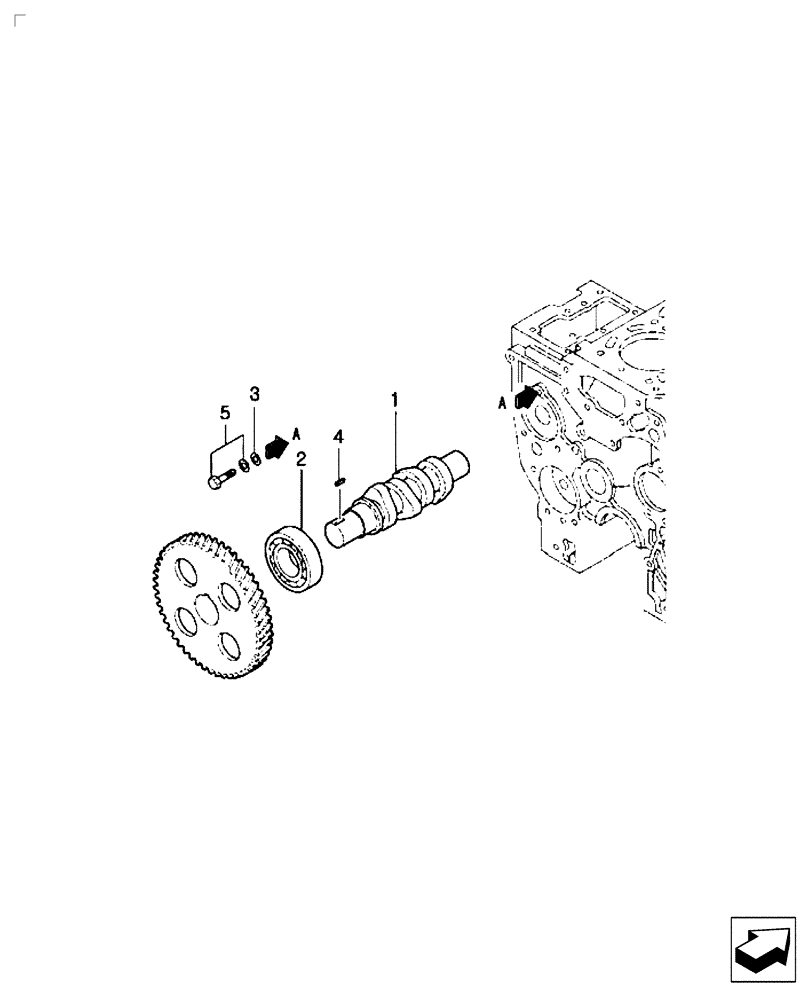 Схема запчастей Case IH FARMALL 35B - (10.242.04) - FUEL INJECTION PUMP SHAFT (10) - ENGINE