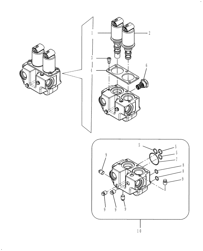 Схема запчастей Case IH FARMALL 50 - (03.04) - REAR PTO HYDRAULIC BLOCK (03) - TRANSMISSION