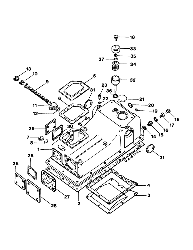 Схема запчастей Case IH 644 - (2G10) - LIFT HOUSING (07) - HYDRAULICS