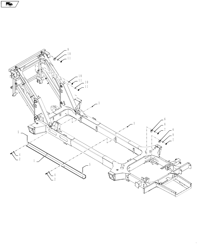 Схема запчастей Case IH 3230 - (55.100.03) - HARNESS MOUNTING GROUP (55) - ELECTRICAL SYSTEMS