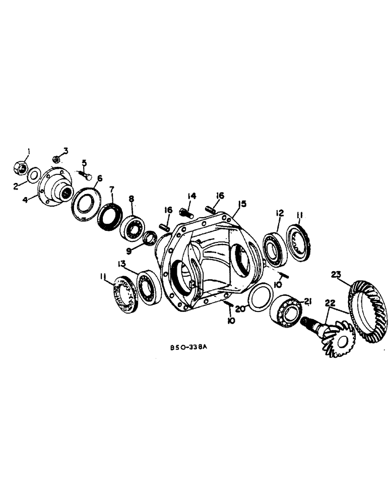 Схема запчастей Case IH 684 - (07-71) - DRIVE TRAIN, DIFFERENTIAL CARRIER, ALL WHEEL DRIVE TRACTORS (04) - Drive Train