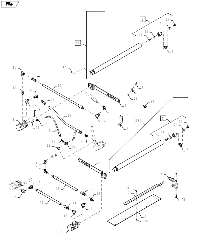 Схема запчастей Case IH 2152 - (09-50A) - DOUBLE DRAPER DRIVE 