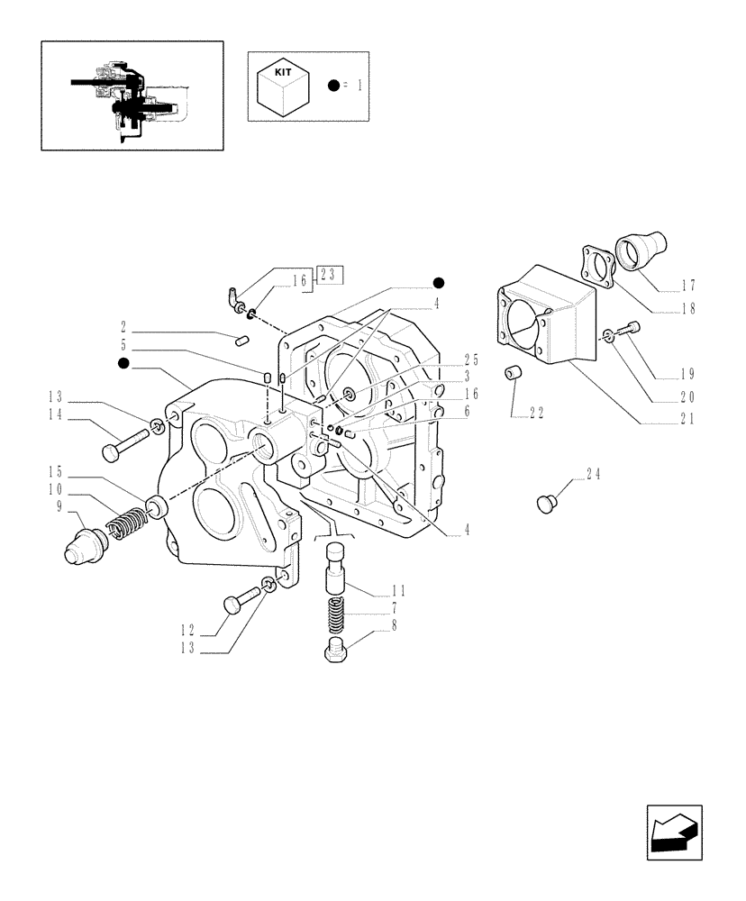 Схема запчастей Case IH JX100U - (1.80.1[04]) - POWER TAKEOFF - COVER & GUARD (07) - HYDRAULIC SYSTEM