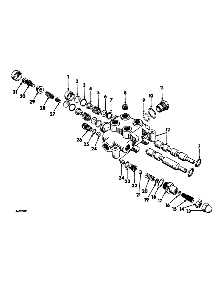 Схема запчастей Case IH 1000 - (E-10) - HYDRAULIC CONTROL VALVE 