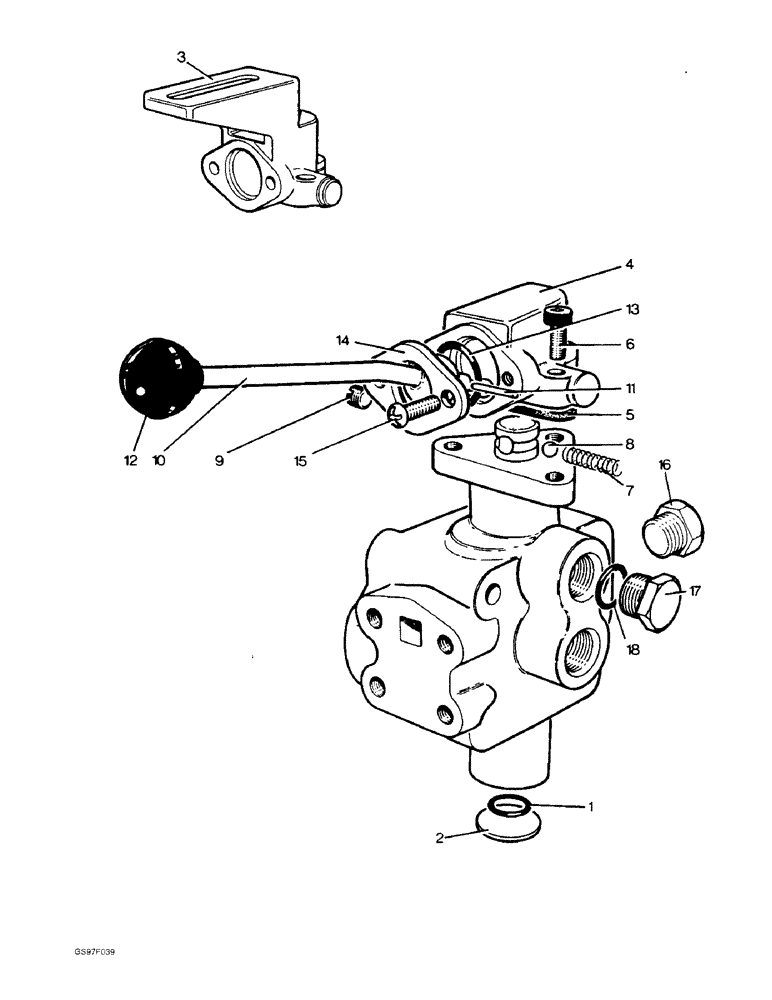 Схема запчастей Case IH 885 - (8-38) - THREE-WAY TAKE OFF VALVE (08) - HYDRAULICS