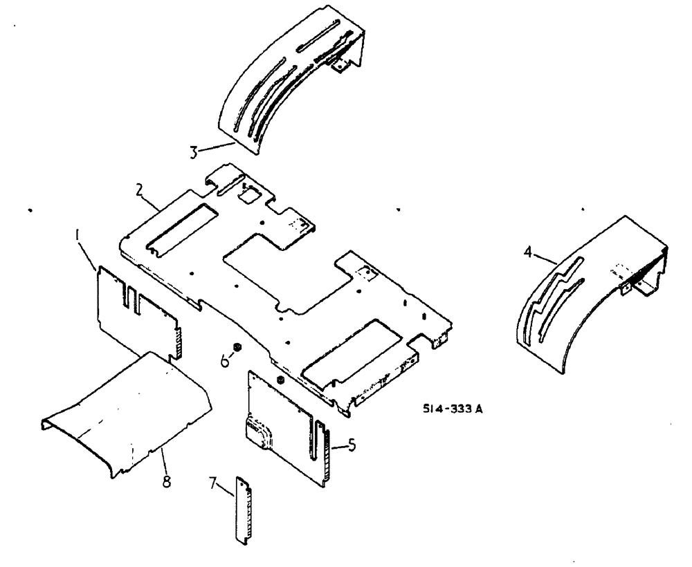 Схема запчастей Case IH 884 - (13-006) - REAR PANELS - 884 - MACHINES NOT FITTED WITH CAB (05) - SUPERSTRUCTURE