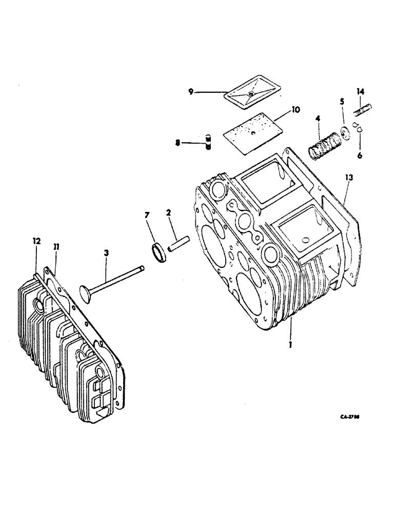 Схема запчастей Case IH DG4D - (K-15) - CYLINDER HEAD AND RELATED PARTS 