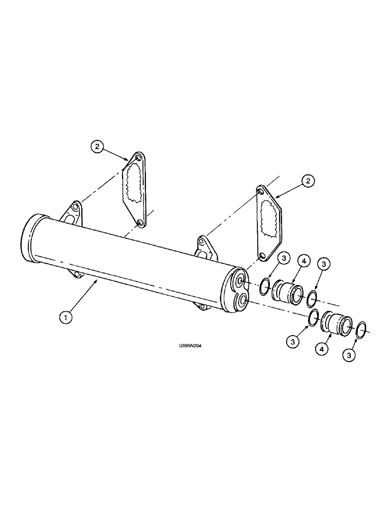 Схема запчастей Case IH D-312 - (9A-42) - OIL COOLER AND CONNECTIONS 