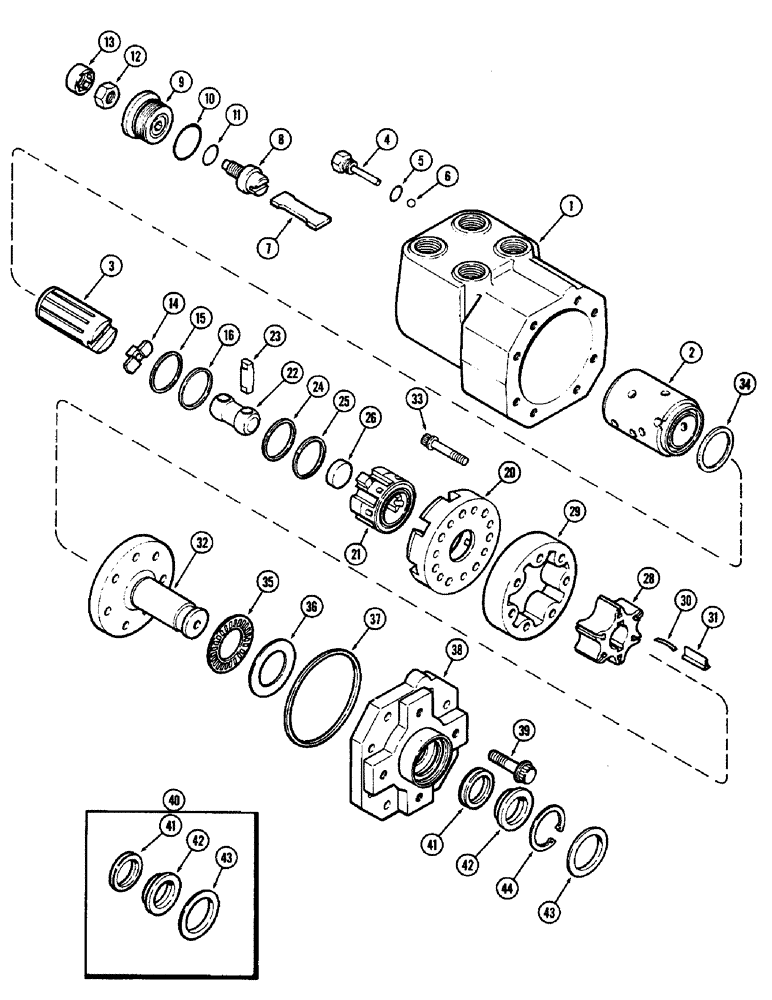 Схема запчастей Case IH 2590 - (5-156) - HYDROSTATIC STEERING PUMP (05) - STEERING