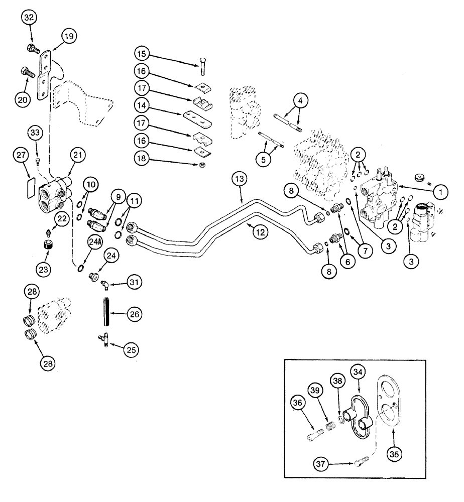 Схема запчастей Case IH 7210 - (8-082) - FOURTH CIRCUIT REMOTE HYDRAUKICS (08) - HYDRAULICS