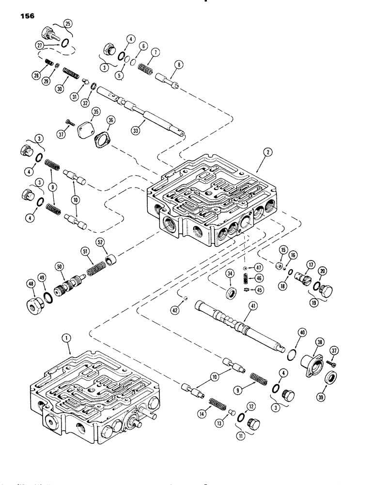 Схема запчастей Case IH 1090 - (156) - TRANSMISSION CONTROL VALVE, POWER SHIFT (06) - POWER TRAIN