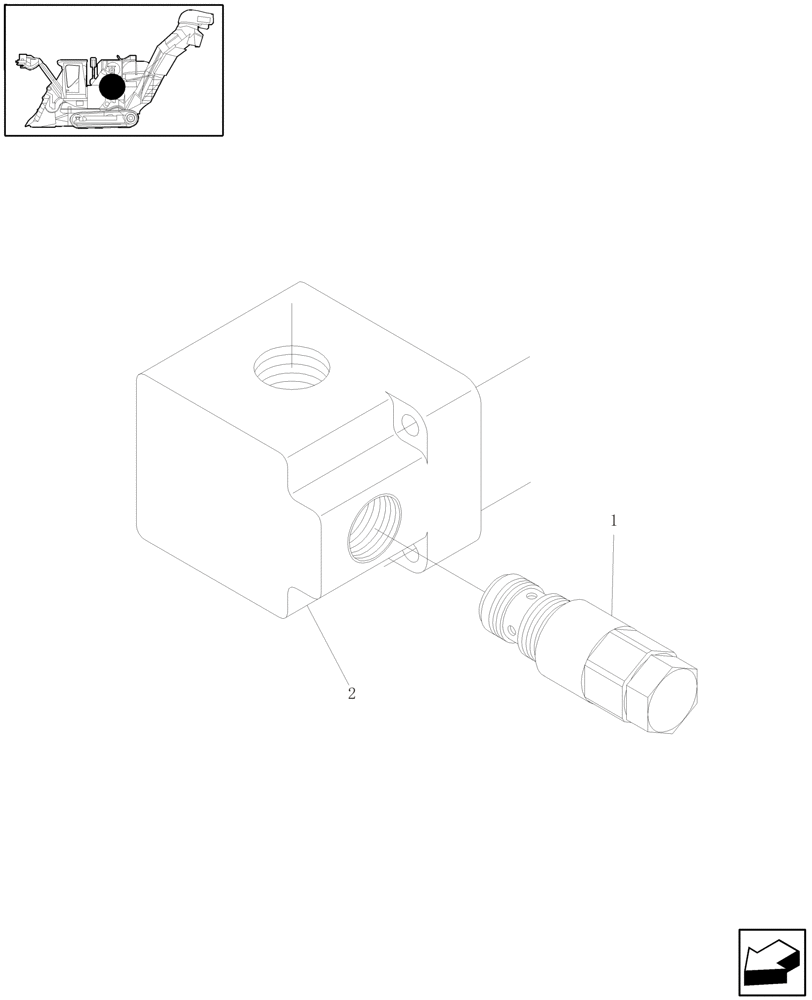 Схема запчастей Case IH A4000 - (B05.07[01]) - HYDRAULIC RELIEF VALVE Hydraulic Components & Circuits