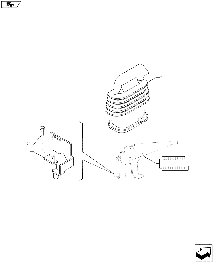 Схема запчастей Case IH PUMA 215 - (88.100.04) - TRAILER HAND BRAKE BRACKET (ITALY) - TRAILER HAND BRAKE BRACKET (VAR.720895) (88) - ACCESSORIES