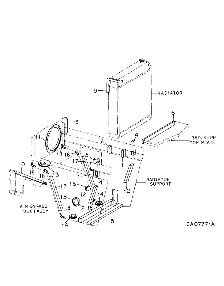 Схема запчастей Case IH 3488 - (06-05) - COOLING, RADIATOR SUPPORT SEALS Cooling