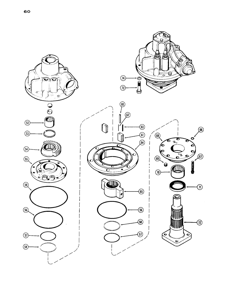 Схема запчастей Case IH 1030 - (060) - A33058 POWER STEERING GEAR, CONTINUED, GENERAL PURPOSE MODELS (05) - STEERING