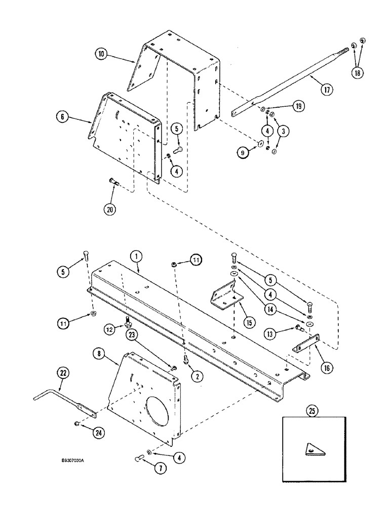 Схема запчастей Case IH 1666 - (9A-10) - SEPARATOR, JACKSHAFT SUPPORT (13) - FEEDER