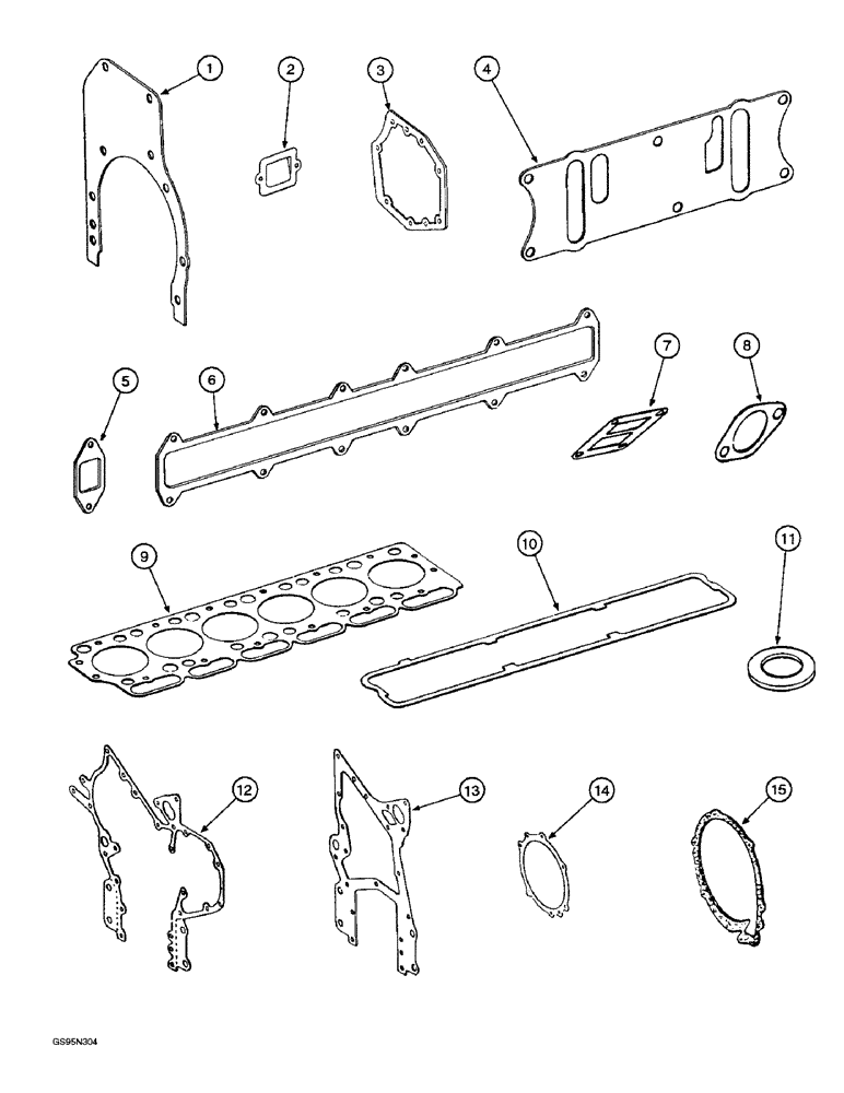 Схема запчастей Case IH DTI-466C - (9E-040) - CLIPS, SERVICE KITS 