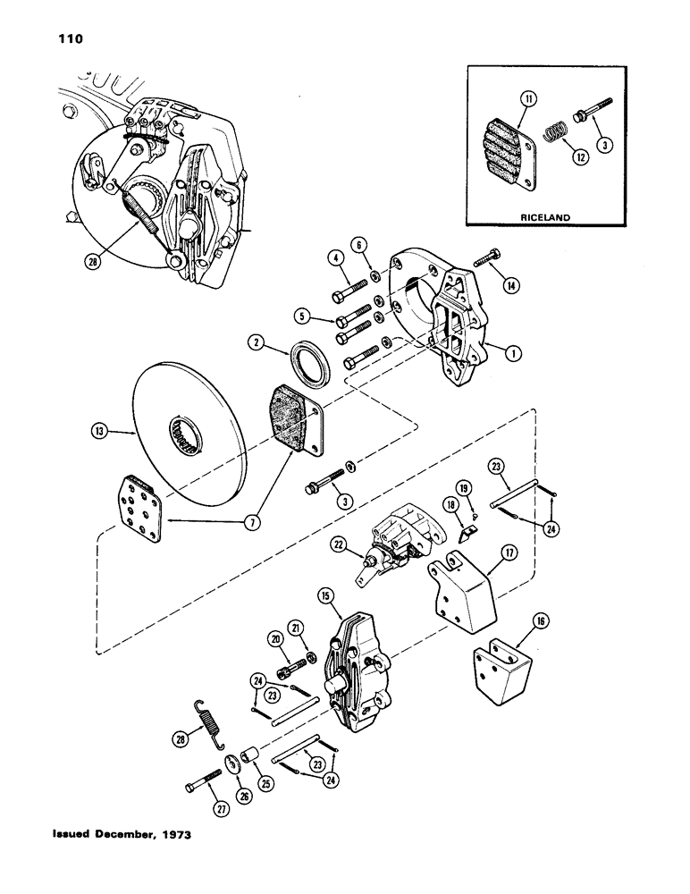 Схема запчастей Case IH 1170 - (110) - BRAKES (06) - POWER TRAIN