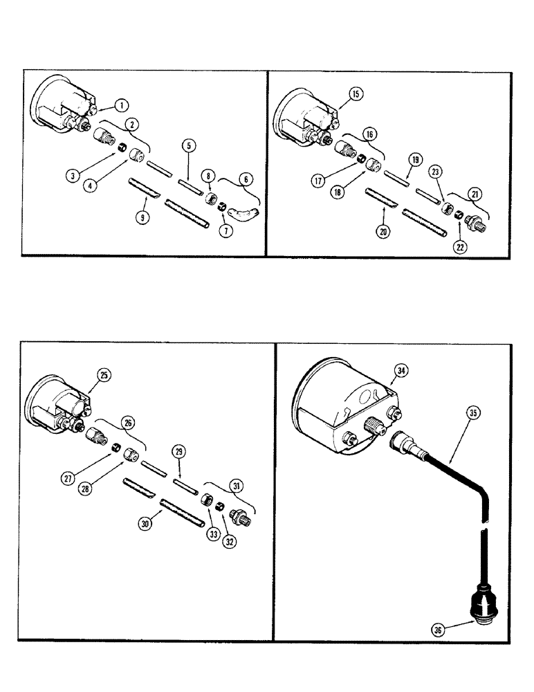 Схема запчастей Case IH 1370 - (076) - OIL PRESSURE GAUGES (04) - ELECTRICAL SYSTEMS