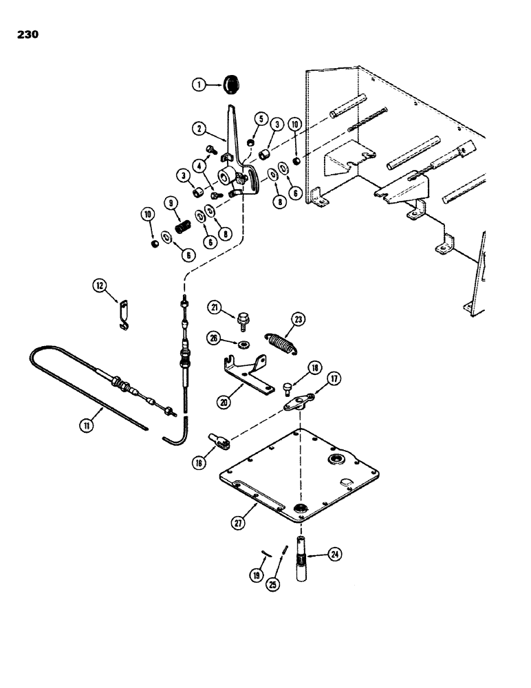 Схема запчастей Case IH 970 - (230) - DRAFT SENSING CONTROL (08) - HYDRAULICS