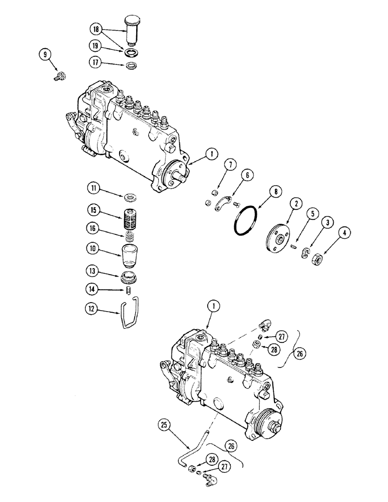 Схема запчастей Case IH 4694 - (3-052) - FUEL INJECTION PUMP, 504BDTI DIESEL ENGINE (03) - FUEL SYSTEM