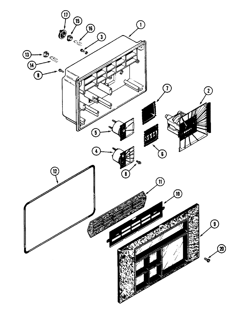 Схема запчастей Case IH 2090 - (4-102) - INSTRUMENT CLUSTER, PRIOR TO P.I.N. 8844717 (04) - ELECTRICAL SYSTEMS