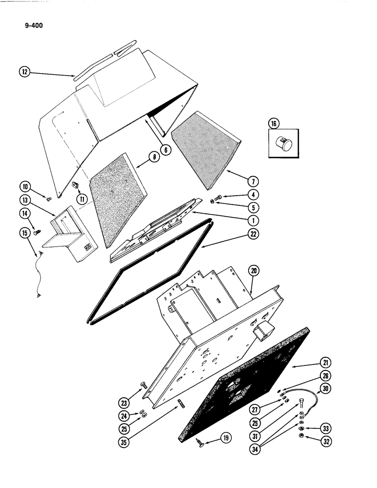 Схема запчастей Case IH 4494 - (9-400) - INSTRUMENT PANEL AND COWL (09) - CHASSIS/ATTACHMENTS