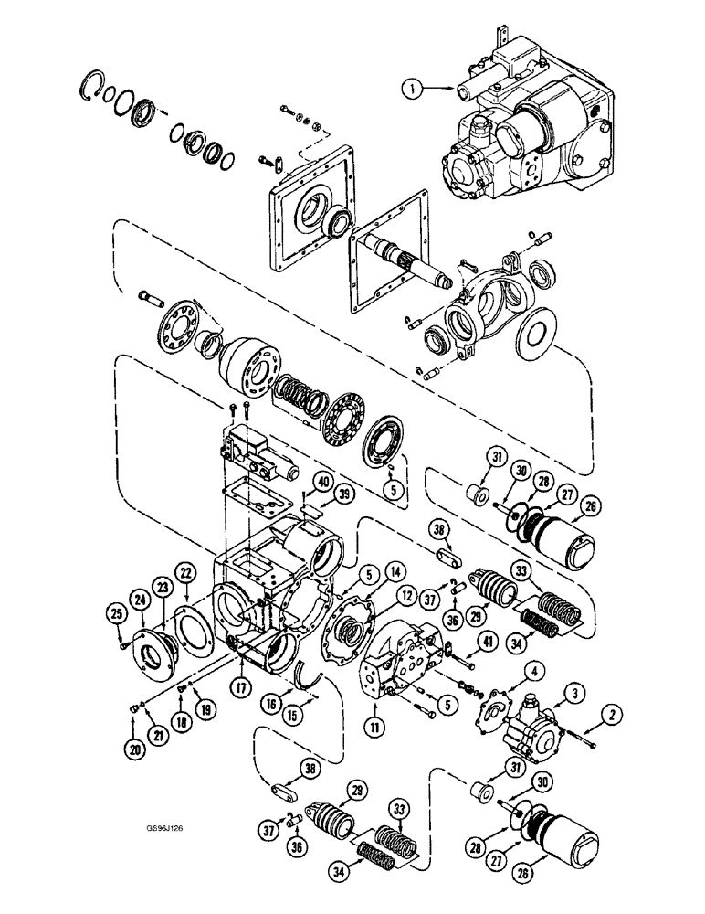 Схема запчастей Case IH 1660 - (6-18) - HYDROSTATIC PUMP, 149917C94 (03) - POWER TRAIN