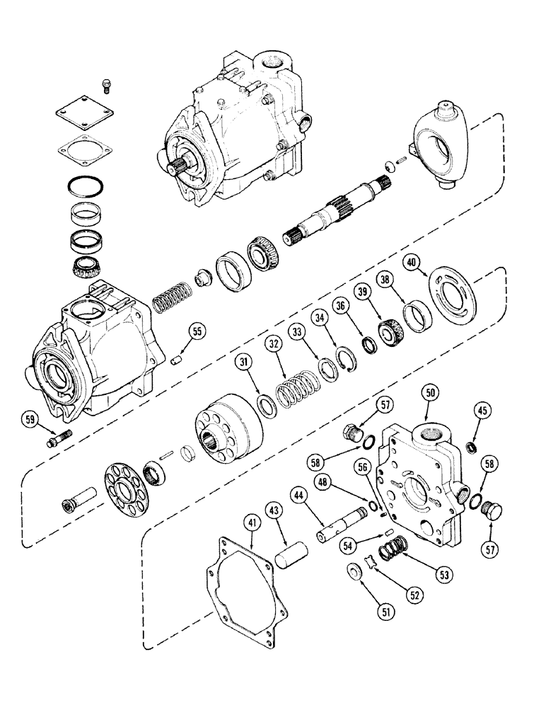 Схема запчастей Case IH 2594 - (8-016) - GEAR AND PISTON PUMP ASSEMBLY, (CONT) (08) - HYDRAULICS