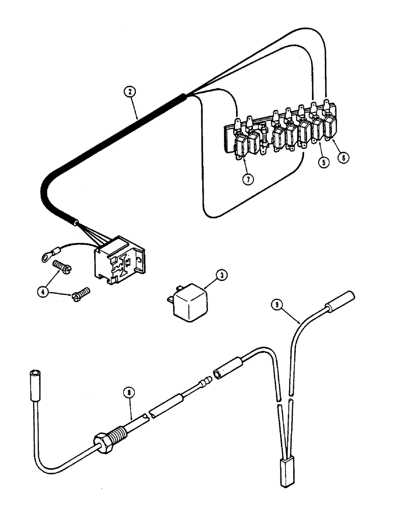 Схема запчастей Case IH 2390 - (4-136) - FLOOD LAMP ELECTRICAL POWER KIT, PRIOR TO P.I.N. 8841101 (04) - ELECTRICAL SYSTEMS