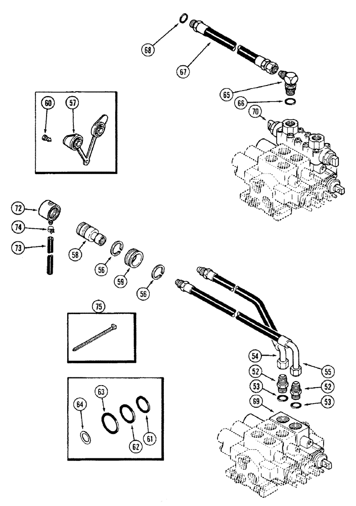 Схема запчастей Case IH 4694 - (8-334) - REMOTE HYDRAULIC ATTACHMENT, THIRD CIRCUIT (CONTD) (08) - HYDRAULICS