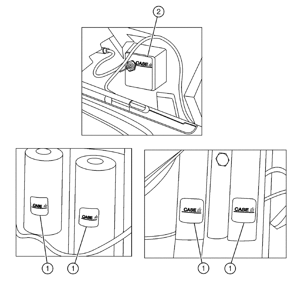 Схема запчастей Case IH TITAN 4520 - (09-007) - ENGINE DECAL GROUP (13) - DECALS