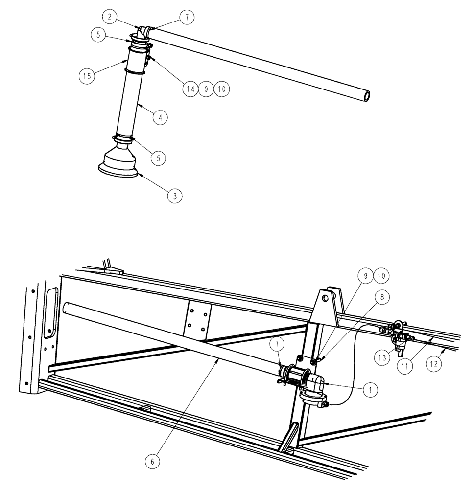 Схема запчастей Case IH 3185 - (09-006) - FOAM DROP GROUP, 75 RH Liquid Plumbing