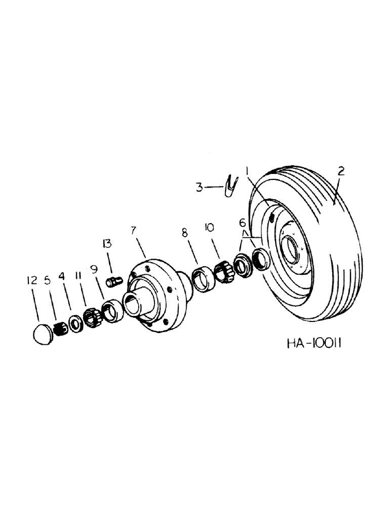 Схема запчастей Case IH 45 - (D-06) - WHEEL AND HUB-MAIN FRAME 