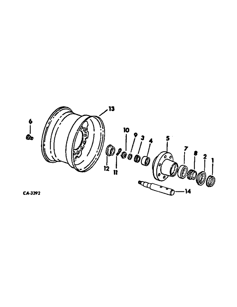 Схема запчастей Case IH 490 - (AG-23) - DIAL WING WHEEL 