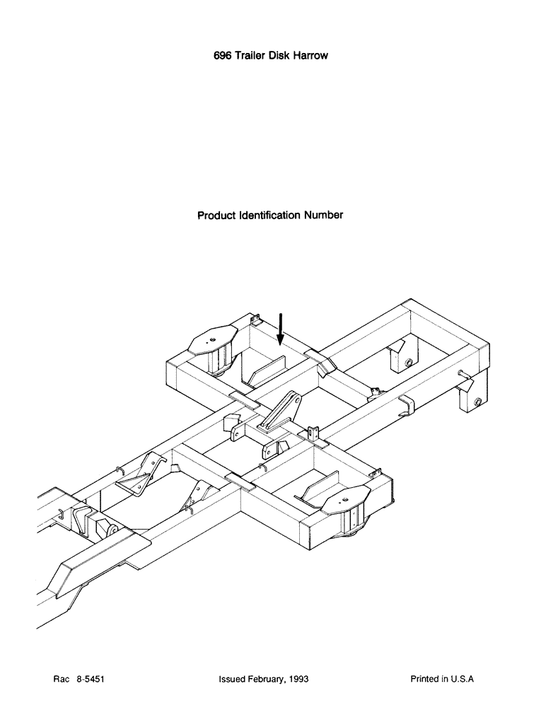 Схема запчастей Case IH 696 - (1-02) - PRODUCT IDENTIFICATION NUMBER (00) - PICTORIAL INDEX