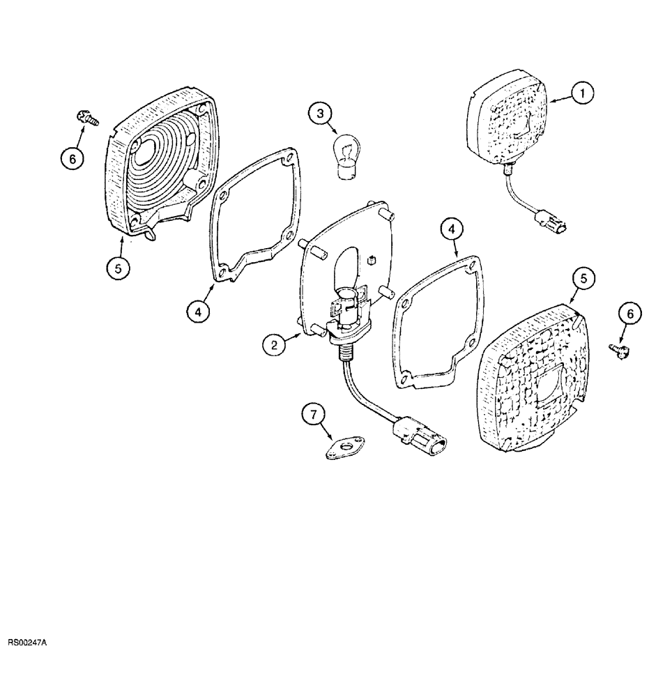 Схема запчастей Case IH 5700 - (4-006) - TURN SIGNAL LAMPS, ALL LEVEL LIFT MODELS (04) - ELECTRICAL SYSTEMS