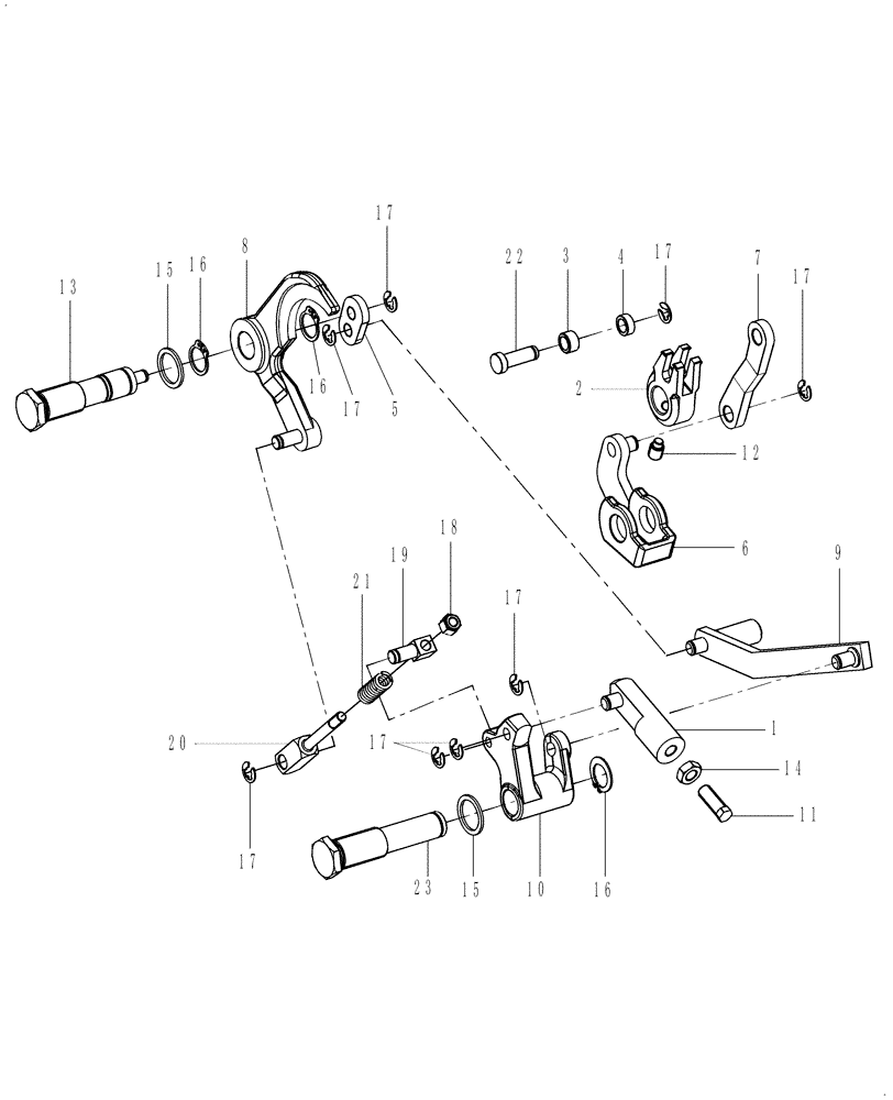 Схема запчастей Case IH FARMALL 40B CVT - (21.504.AK[09]) - INTERNAL LEVERS (21) - TRANSMISSION