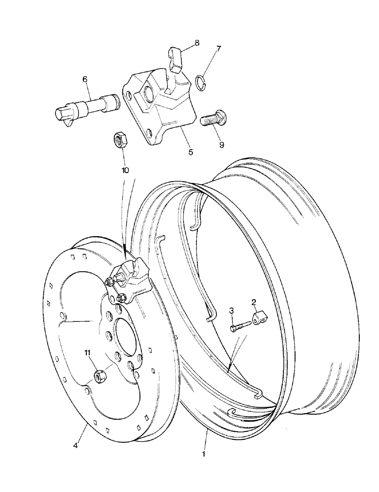 Схема запчастей Case IH 1290 - (T-02) - POWER ADJUSTED REAR WHEELS (11) - WHEELS & WEIGHTS