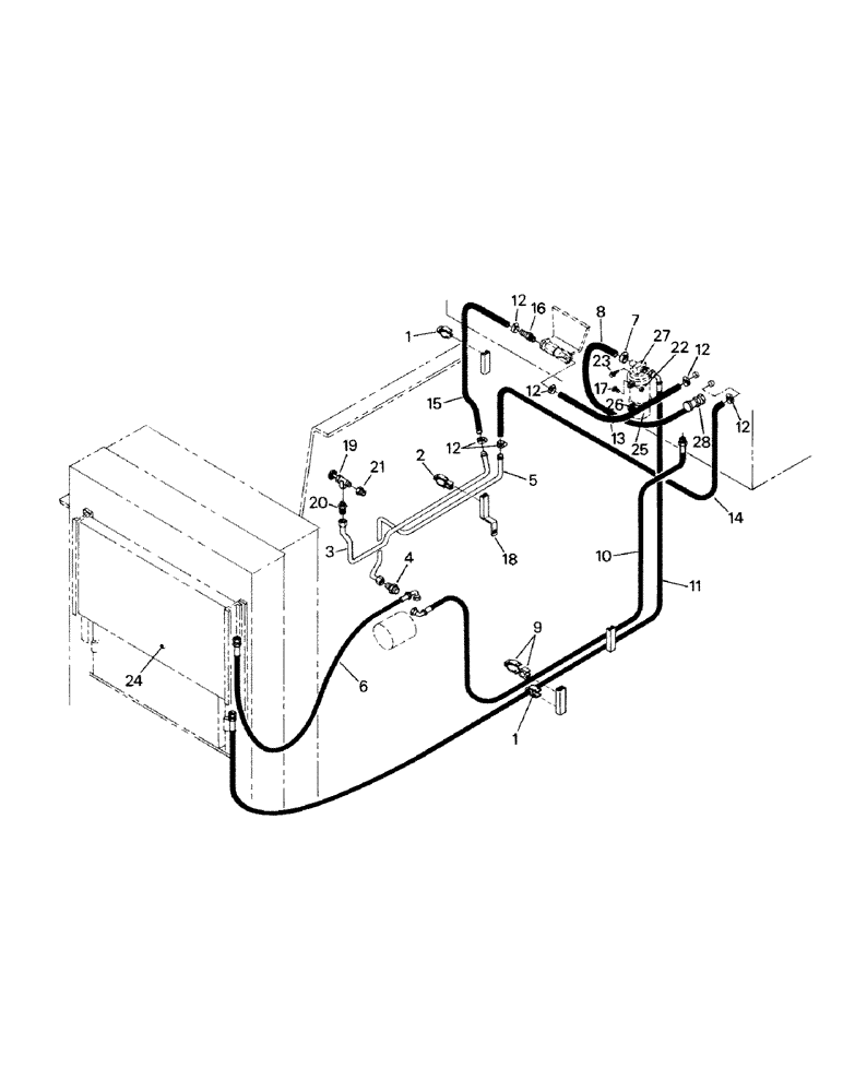 Схема запчастей Case IH ST470 - (03-05) - A/C PLUMBING, CUMMINS ENGINE (03) - Climate Control