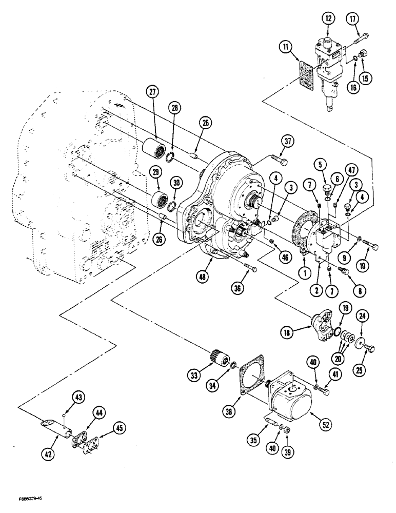 Схема запчастей Case IH STEIGER - (6-58) - PTO ASSEMBLY (06) - POWER TRAIN