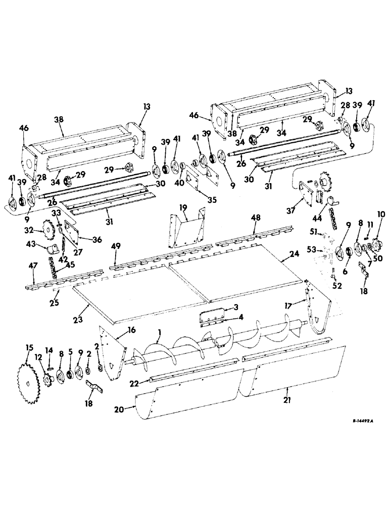 Схема запчастей Case IH 620N - (J-06) - AUGER, BEATER AND DRIVE (58) - ATTACHMENTS/HEADERS